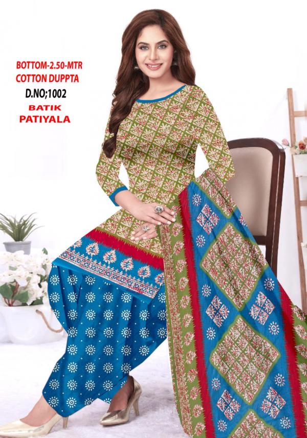 Vandana Batik Patiyala vol 1 Cotton Designer Patiyala Dress Material